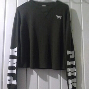 Vs pink waffle knit top X-small NWOT